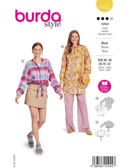 Molde de blusa - Burda 5723