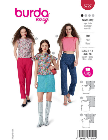 Molde de top - Burda 5727