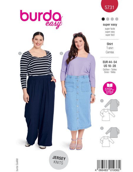 Molde de top - Burda 5731