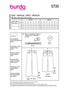 Molde de calça - Burda 5735 2