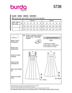 Molde de vestido - Burda 5736 2