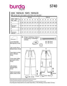 Molde de calça - Burda 5740 2