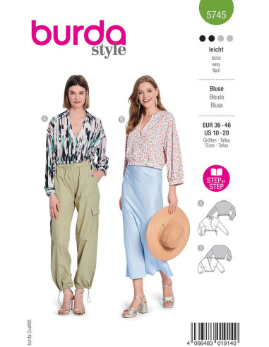 Molde de blusa - Burda 5745
