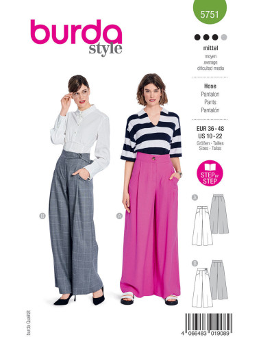 Molde de calça - Burda 5751
