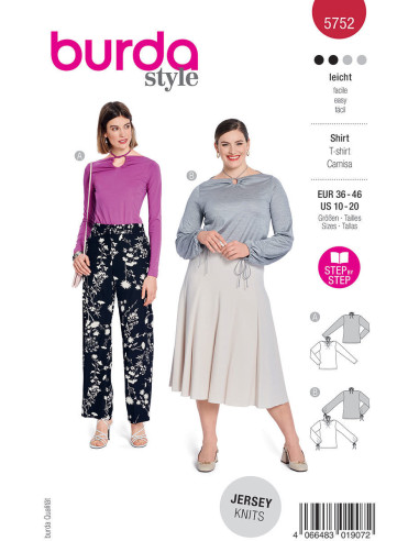 Molde de top - Burda 5752