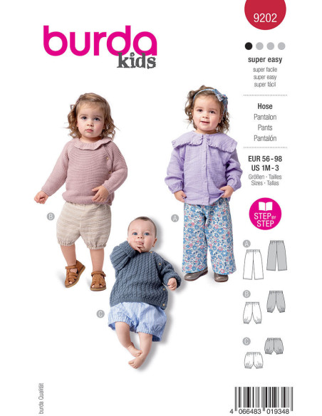 Molde de calça - Burda 9202