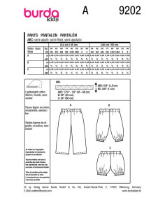Molde de calça - Burda 9202 2