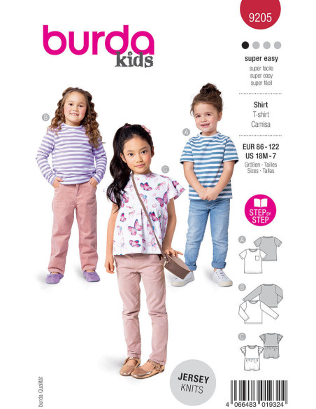 Molde de top - Burda 9205