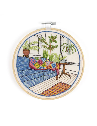 Kit de bordado - Jardim de inverno