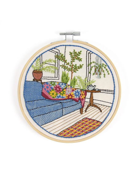 Kit de bordado - Jardim de inverno