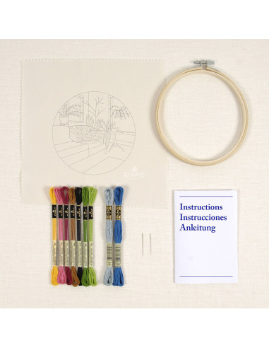 Kit de bordado - Jardim de inverno