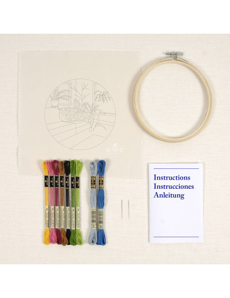 Kit de bordado - Jardim de inverno