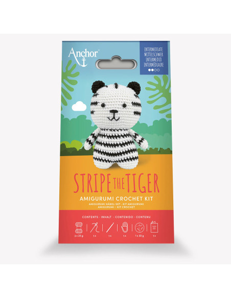 Kit amigurumi - Stripe o tigre branco