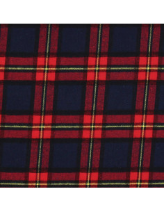 Tecido de flanela xadrez escocês - Azul e vermelho 2