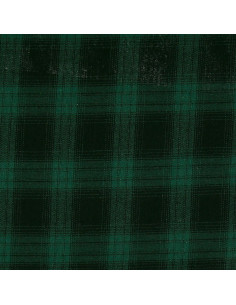 Tecido flanela xadrez escocês - Verde e preto 2
