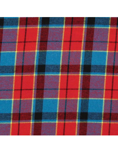 Tecido flanela xadrez escocês - Vermelho, azul e amarelo 2