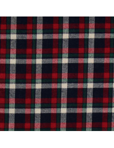 Tecido de flanela xadrez escocês - Vermelho, azul e verde 2