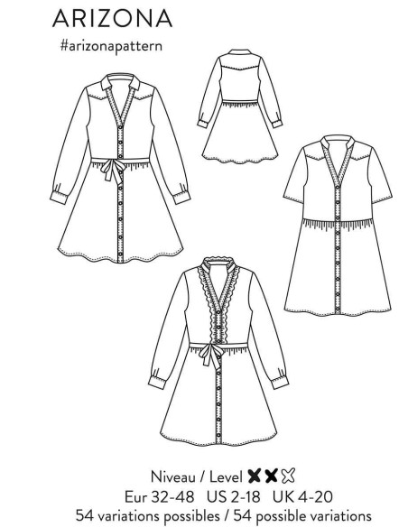 Molde de vestido Arizona - Atelier Scämmit