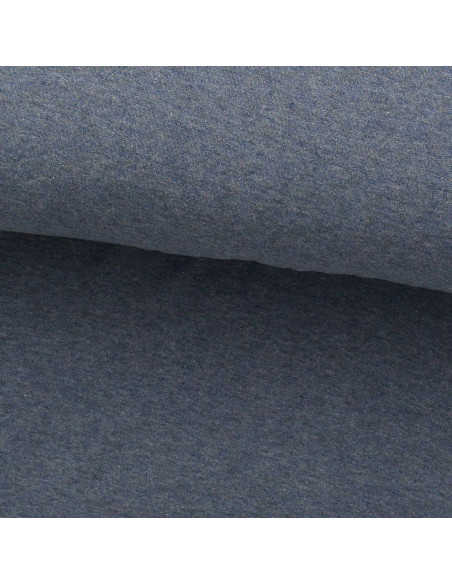 Tecido jersey fino mesclado - Azul