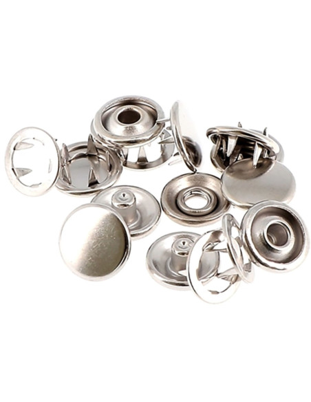 Caixa de 8 molas sem costura jersey 12 mm Bohin - Prata