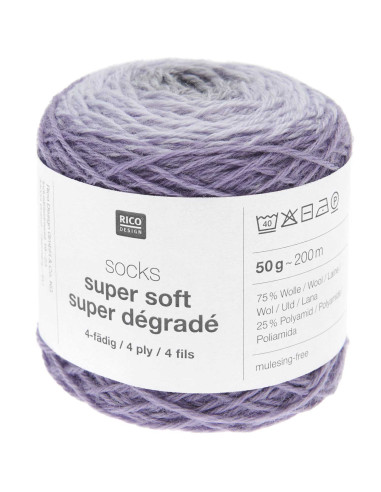 Lã para meias Socks Super Soft Dégradé Rico Design