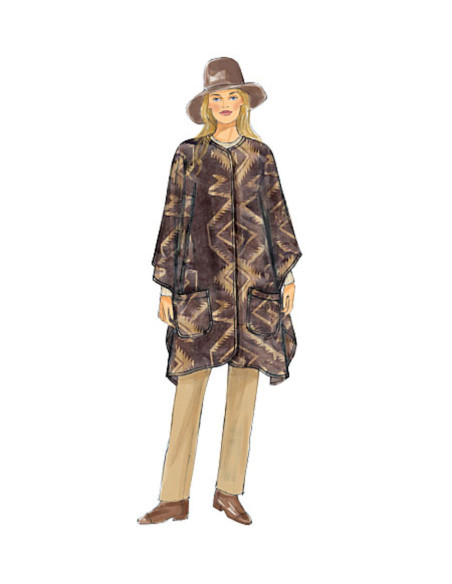 Molde de casaco, sobretudo e vestuário envolvente - Butterick 6250