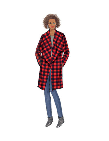 Molde de casaco, sobretudo e vestuário envolvente - Butterick 6250