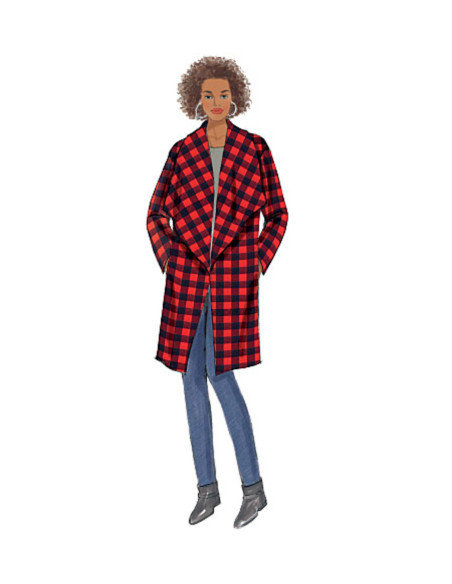 Molde de casaco, sobretudo e vestuário envolvente - Butterick 6250