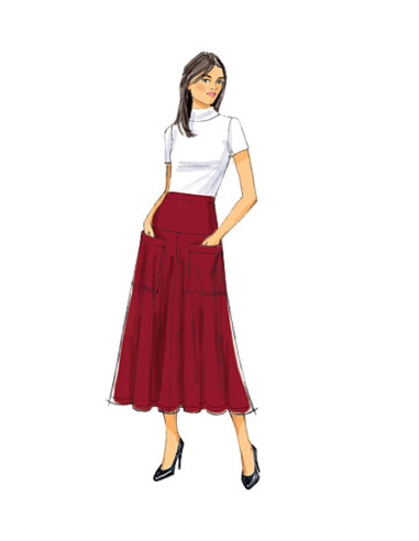 Molde de saia - Butterick 6249