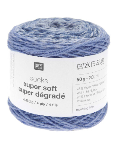 Lã para meias Socks Super Soft Dégradé Rico Design