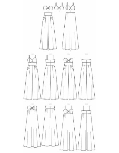Molde de vestidos e macacão - McCall's 7789