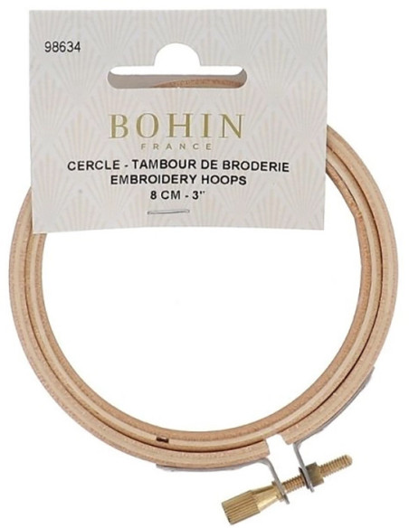 Bastidor de bordado em madeira Bohin