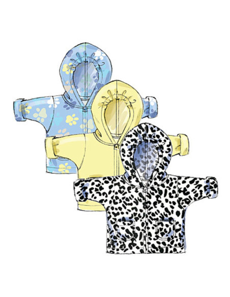 Molde de casaco, macacão, calças, ninho de anjo e chapéu - Butterick 6238