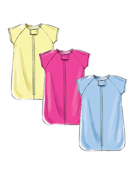 Molde de casaco, macacão, calças, ninho de anjo e chapéu - Butterick 6238