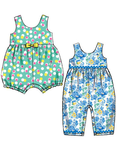 Molde de blusa, vestidos, macacão e calcinha - McCall's 6944