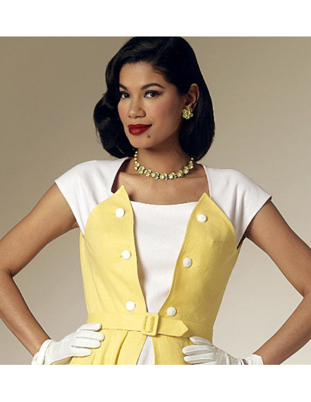 Molde de vestido e cinto - Butterick 6211