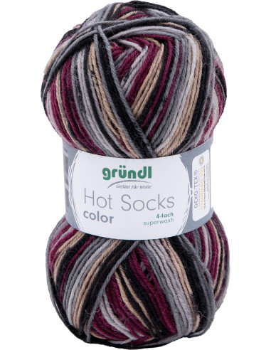 Lã para meias Hot Socks color Gründl