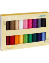 Conjunto de 18 linhas de bordar Mettler Polysheen 200m