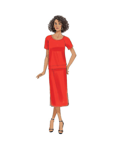 Molde de blusa, vestido e saia - Butterick 6207