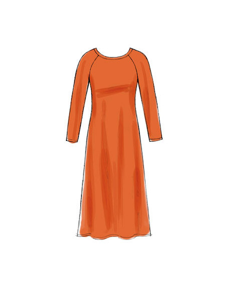 Molde de túnica, vestidos e collants - McCall's 7122