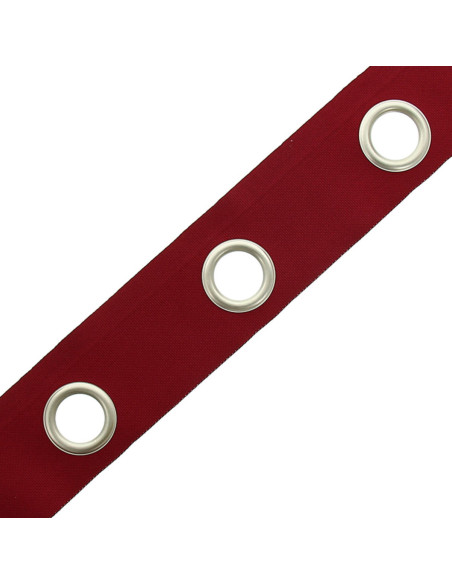 Faixa com ilhós prateados foscos - Vermelho cardeal