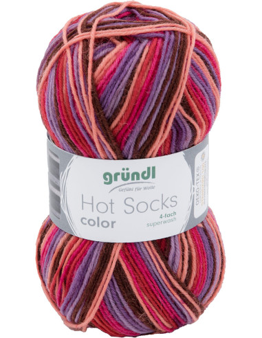 Lã para meias Hot Socks color Gründl