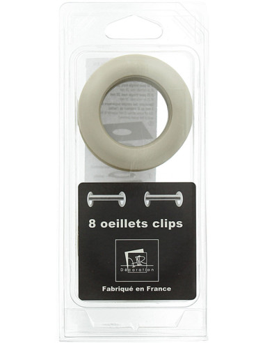 Conjunto de 8 ilhós para cortinas Ø44 mm - Fosco - Pedra