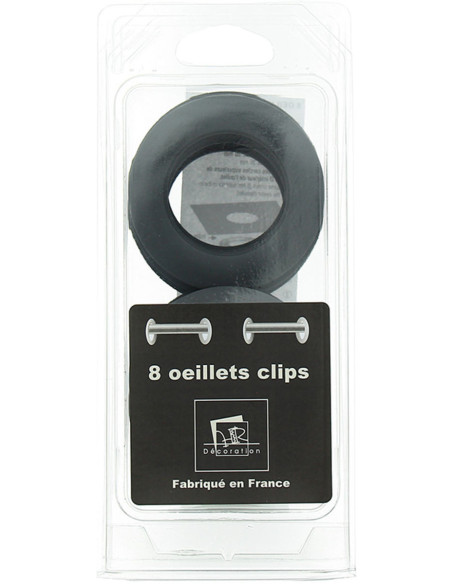 Conjunto de 8 ilhós para cortinas Ø44 mm - Fosco - Cinza