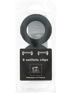 Conjunto de 8 ilhós para cortinas Ø44 mm - Fosco - Preto 2