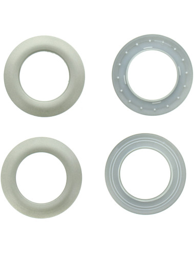 Conjunto de 8 ilhós para cortinas Ø44 mm - Acetinado - Prata clara
