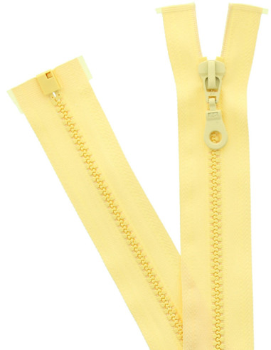 Fecho de correr separável sintético - Amarelo palha