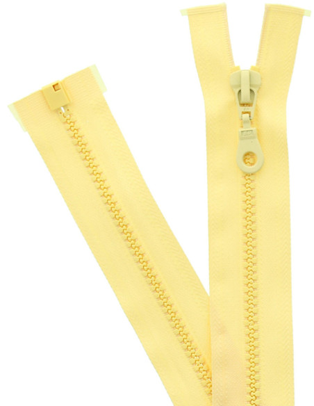 Fecho de correr separável sintético - Amarelo palha