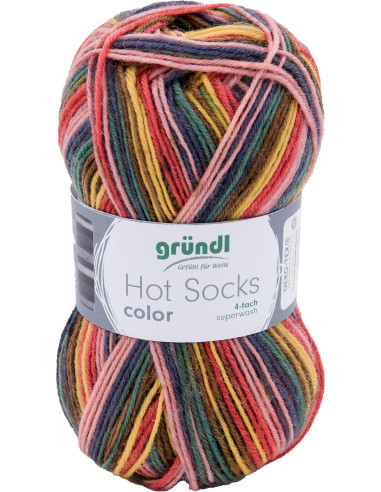 Lã para meias Hot Socks color Gründl