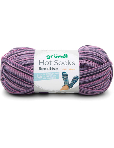 Lã para meias Hot Socks Sensitive Gründl
